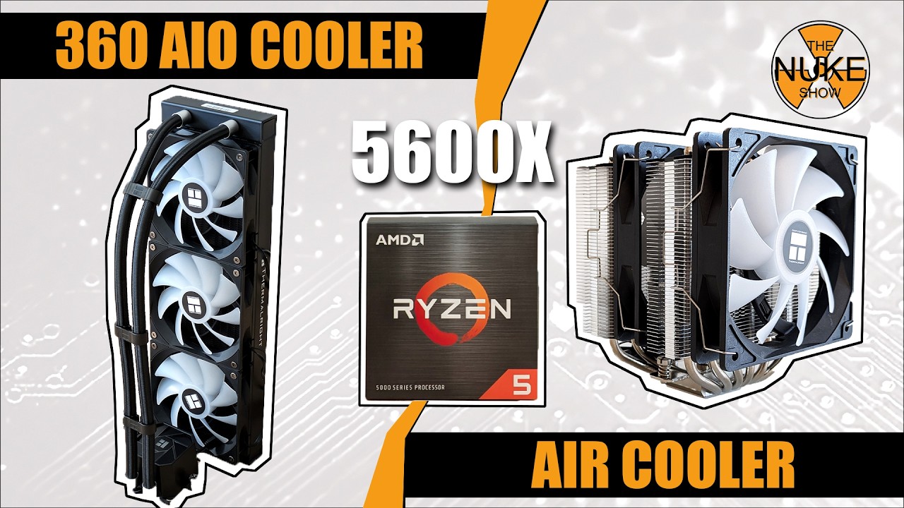 Air cooler vs. 360 AIO on Ryzen 5600X - YouTube