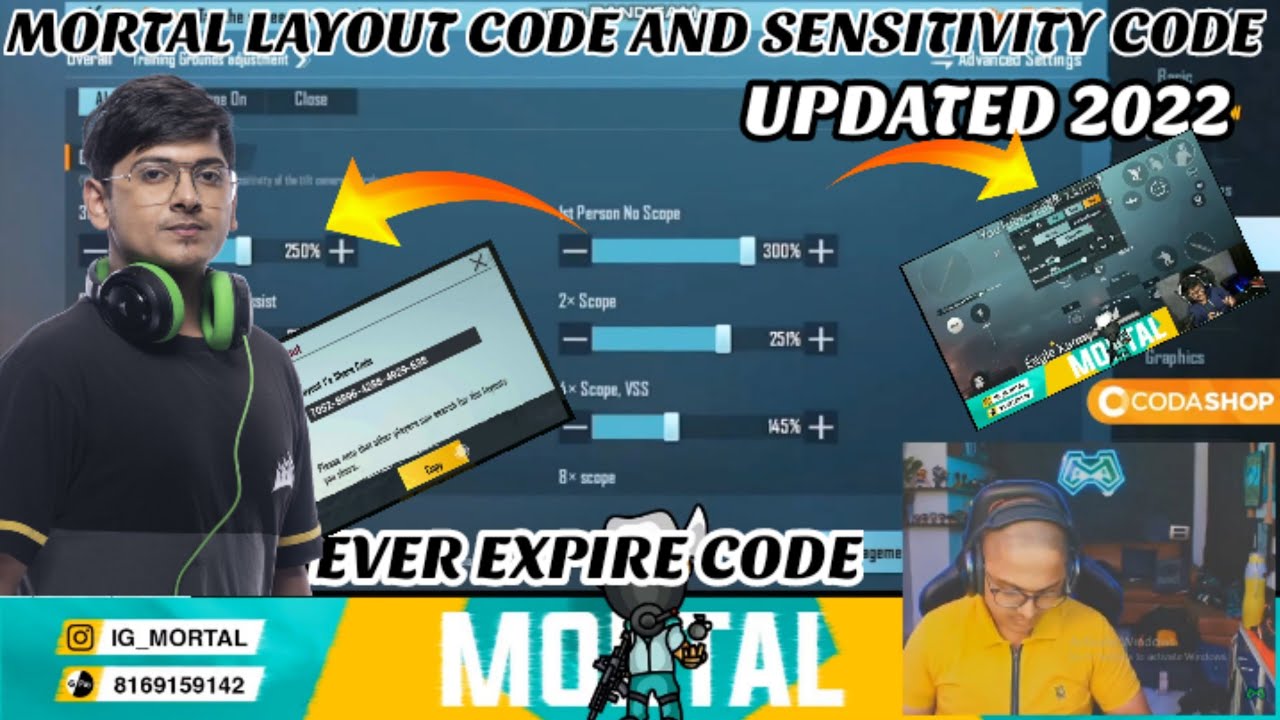 SOUL MORTAL NEW SENSITIVITY CODE 2022  |MORTAL CONTROL CODE | MORTAL SENSITIVITY SETTINGS | BGMI