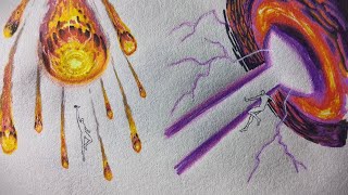 Full Drawing Timelapse (Meteor vs Cosmic Storm Powers)