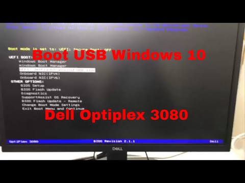 How to Boot USB Windows 10 on Dell Optiplex 3080