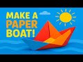 How to Make a Paper Boat - Method 1 | Easy Origami for Beginners