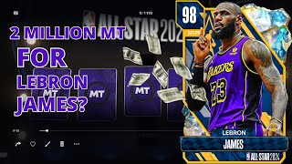 I Spent Another 2 Million MT Trying to Get Galaxy Opal LeBron James in NBA 2K24 MyTeam!