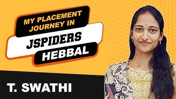 Placement Journey of BE Graduated as Software Developer| Jspiders | Pyspiders Hebbal | T Swathi