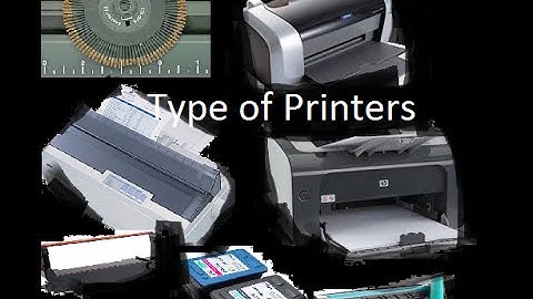 Video tutorial on Types of printers with pictures