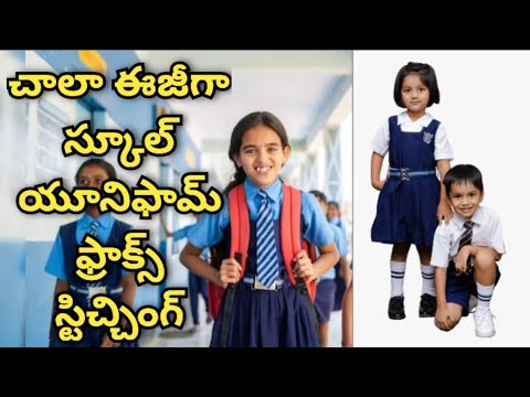 # how to easy stitching school uniform frocks# - YouTube