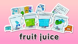 Fruit Juice 🍹❤️ #paperdiy #diy #papercraft #paperstory #drawing