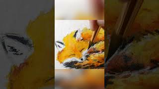 ASMR Fox Watercolor ✨🖌 (Satisfying Brush Sounds)