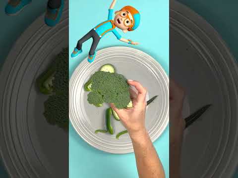 Köstliche Gemüse-Dinosaurier-Kunst mit Blippi! 🥦🥕🦖 #blippi #vegetables #kidssongs
