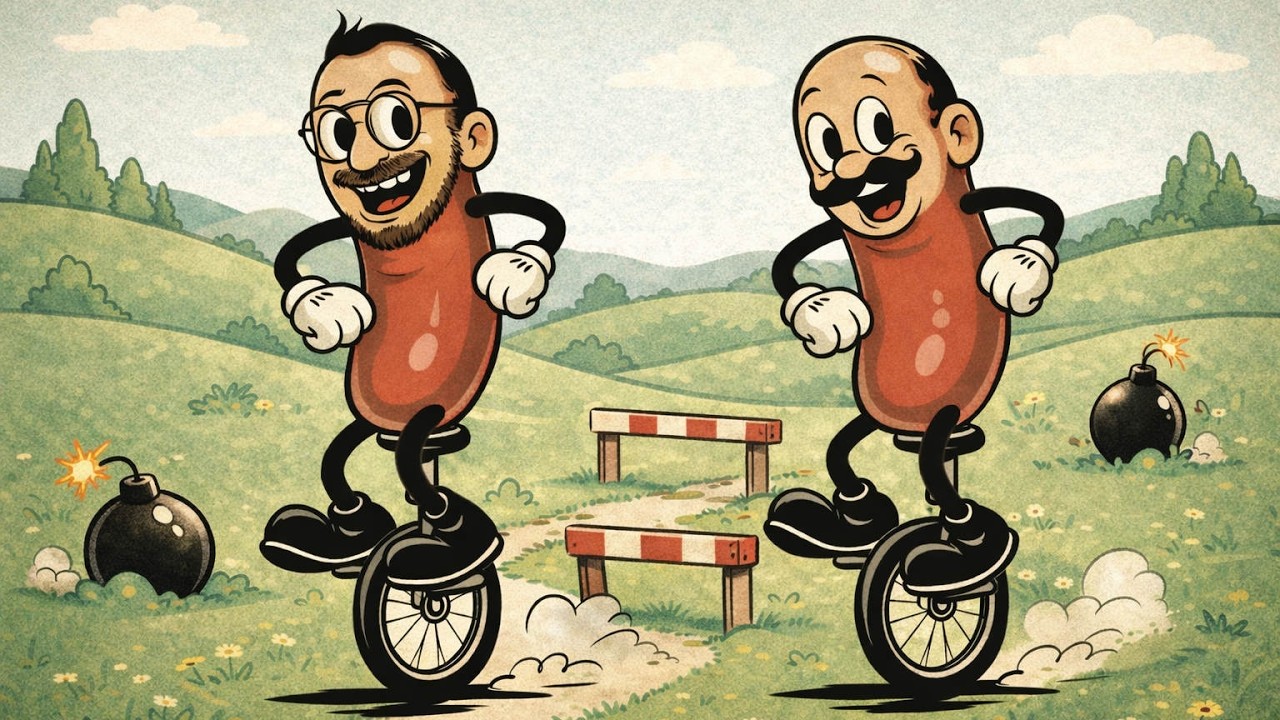 Papa und ich sind WÜRSTCHEN auf Einrädern🤣🌭 | Unicycle Together | #vaterundsohn