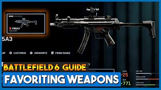 How to favorite weapons in battlefield 6 (Beginner's Guide)