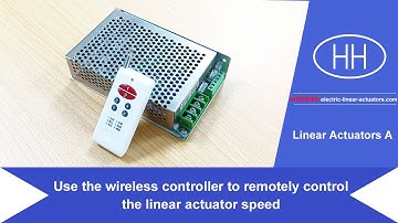 Use the wireless controller to remotely control the linear actuator speed