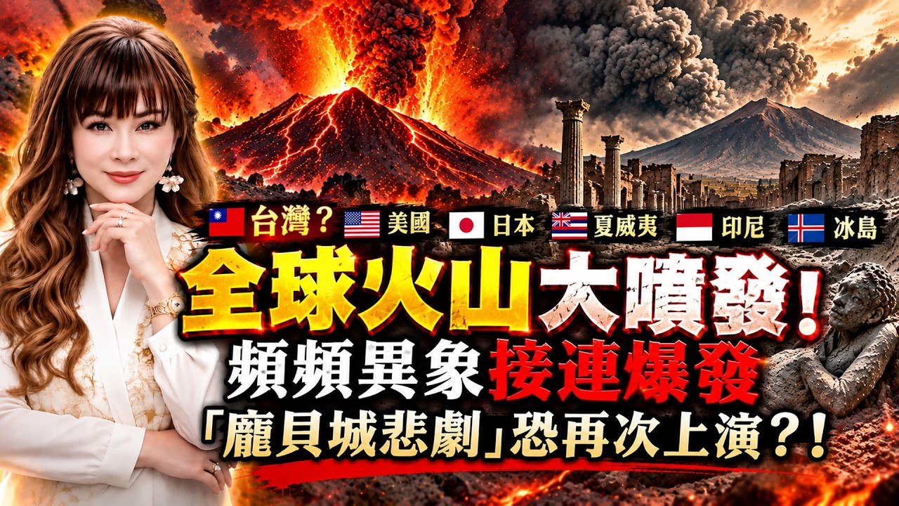 全球火山大噴發！頻頻異象接連爆發，「龐貝城悲劇」恐再次上演？！_20260907 #紫微斗數 #風水 #命理 #長白山 #白頭山 #火山爆發 #台灣 #美國 #日本 #夏威夷 #印尼 #冰島 縮圖