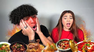 AMERICANS TRY INDIAN FOOD FOR THE FIRST TIME!!