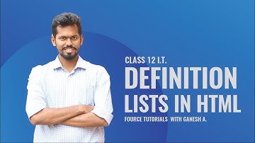 DEFINITION LIST | #HTML #FourceTutorials