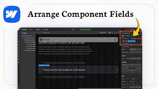 How to Reorder Component Properties in a Webflow Component
