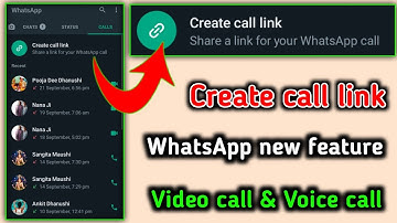 whatsapp create call link kya hota hai | whatsapp create call link | create call link whatsApp