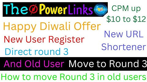 New URL Shortener The Power Links high CPM $10 to $12 | URL Shortener Paid $627/Day🤑 | Diwali Offer.