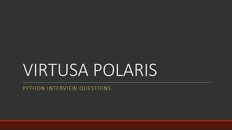 Virtusa Polaris Python Interview Questions Experienced #python #pythonprogramming