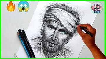 Akshay Kumar - Bachchan Pandey ||  Scribble Art  || Time lapse Art video