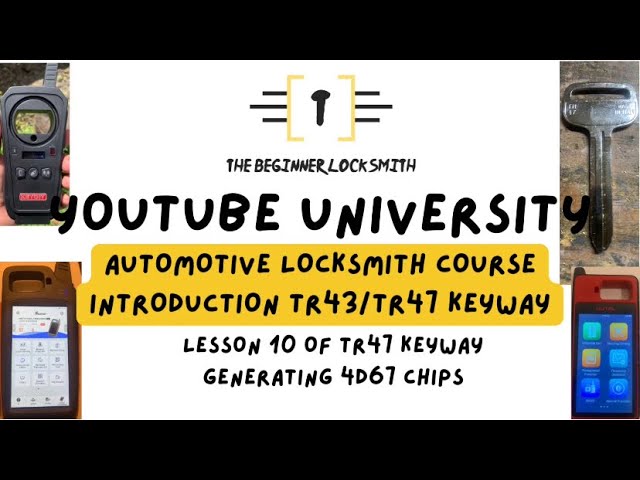 Lesson 10 TR43/TR47 keyway Generating 4D67 chips - YouTube