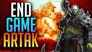 ARTAK BEST BUILD for MASSIVE DAMAGE in END GAME DUNGEONS \& HYDRA! | Raid: Shadow Legends