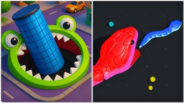 Snake Clash vs Hole io - All Level Gameplay Walkthrough (ASMR, Max Level) New Update