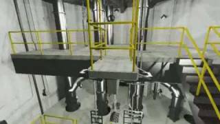 3D CAD model from point clouds: Pumping Station, rendered in VIZ