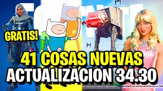 41 COSAS NUEVAS DE LA ACTUALIZACION 34.30 DE FORTNITE! (Hora de Aventura, Skin Gratis,Sabrina y Más)