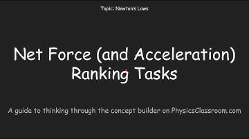 Net Force (and Acceleration) Ranking Tasks - Concept Builder