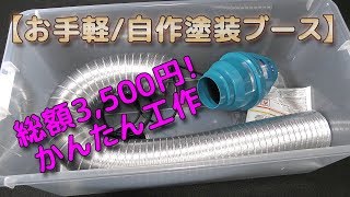 【激安3千円台】自作塗装ブース作ってみた！なんちゃって品質だけどね（笑）ホームセンター材料、パイプ用の換気扇と衣装ケースです。