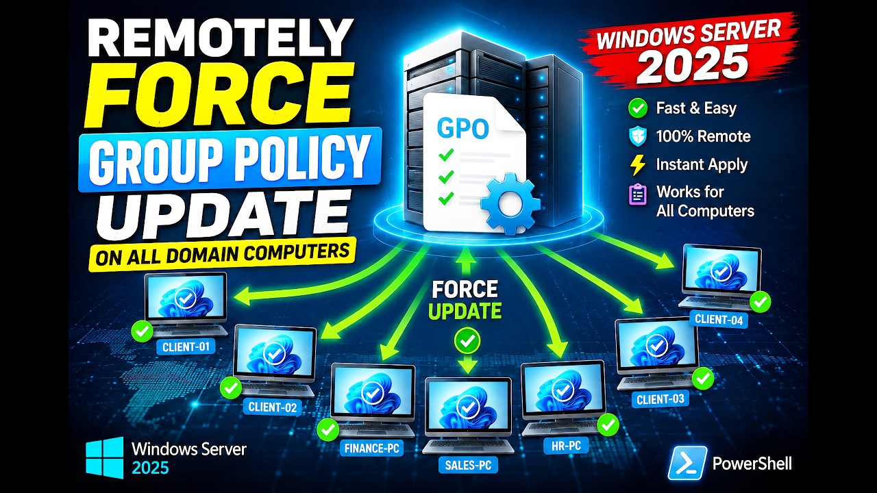 How to Remotely Force Group Policy Update on All Domain Computers On ...
