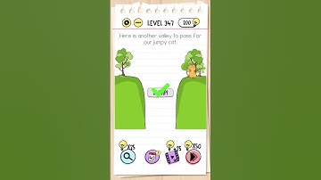 Braintest Level 347 . Walkthrough solution.Here is another valley to pass for our jumpy cat.#shorts