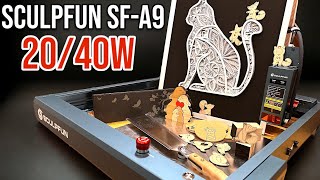 Лучший лазерный ЧПУ гравер SCULPFUN SF-A9 40W. МОЩЬ 💪 и СКОРОСТЬ ⚡️ в одном флаконе!