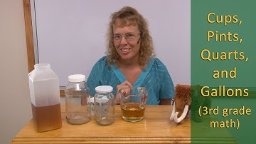 Cups, pints, quarts, and gallons (third grade math)