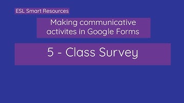 Make A Class Survey in Google Forms