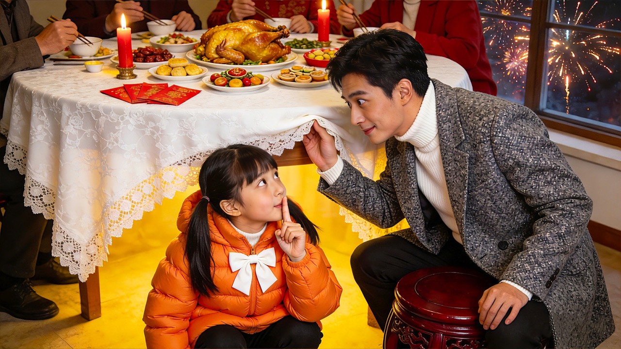 小女孩從桌底鑽出來，奶氣十足逼眼前男人娶她媽咪，男人瞥見她頸間玉佩，沒想到竟是自己失散多年的親生女兒！#短劇 #movie