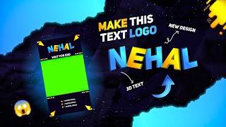 How To Make Gaming Text Logo On Android | 3D Text Logo Tutorial | Make This New Design Text Logo screenshot 1