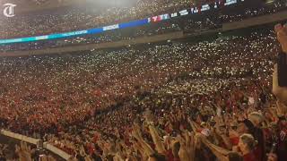 Sanford Stadium aglow as UGA fans light the night