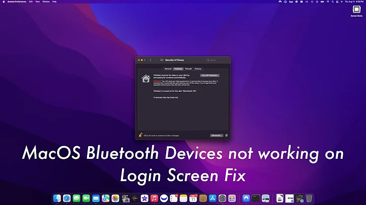 MacOs Bluetooth Devices not working on Login Screen Fix
