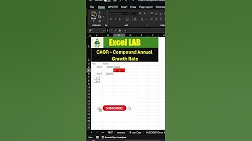 How to calculate CAGR in excel (Step by Step) #ExcelShorts #CAGR  #InvestmentTools #MoneyGrowth