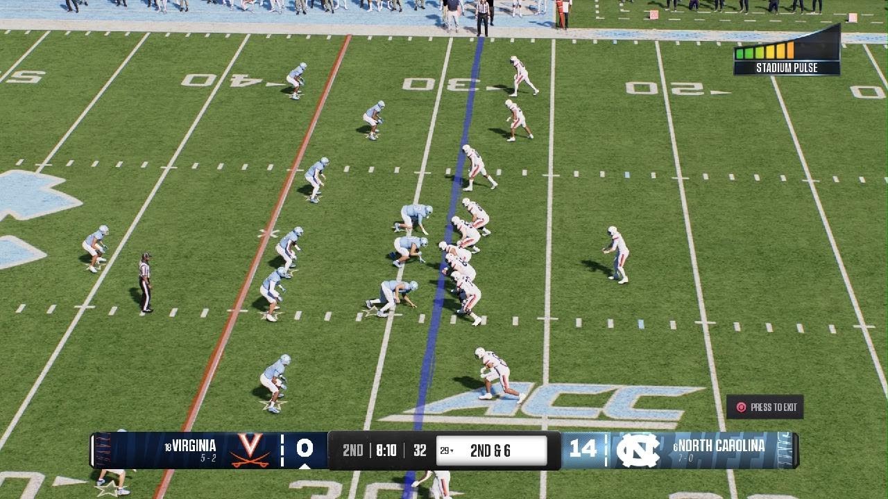 EA SPORTS College Football Simulation North Carolina vs Virgina - YouTube