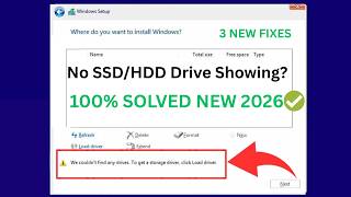 Windows10/11Installation Error- We couldn't find any drives To get a storage driver click load drive