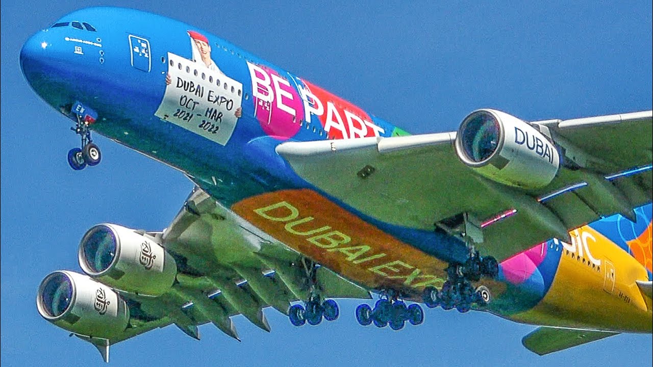 AVIATION REVIEW of YEAR 2023 - Düsseldorf AIRPLANE HIGHLIGHTS - Airbus A380, Boeing 747 ... (4k)