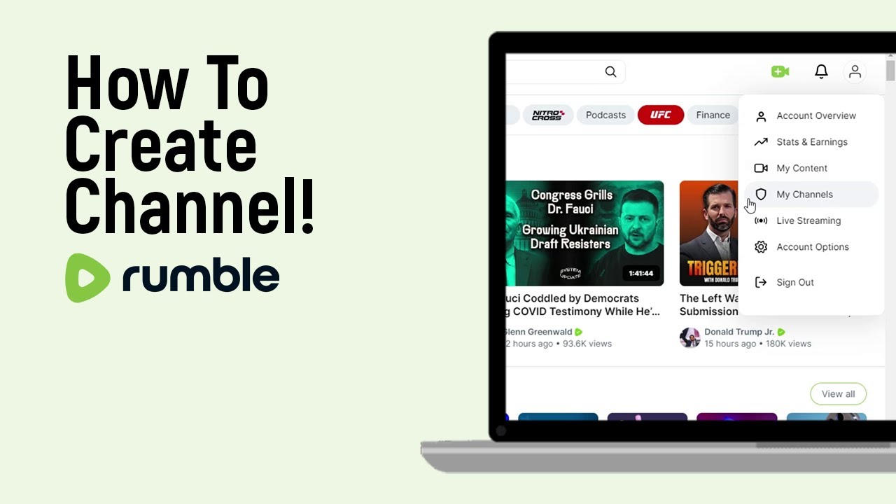 How to Create Channel on Rumble [easy] - YouTube