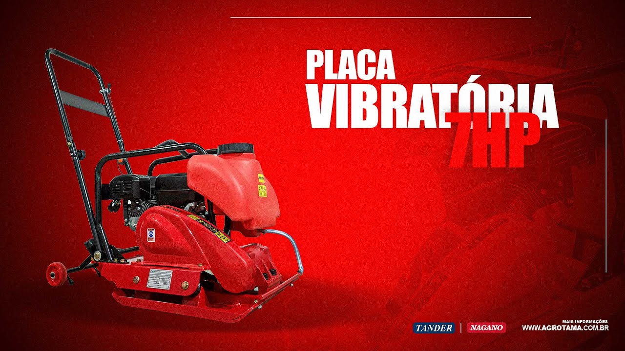 Placa vibratória a Gasolina 7HP - Nagano