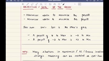 Applications of LP: Zero-Sum games - Part 1