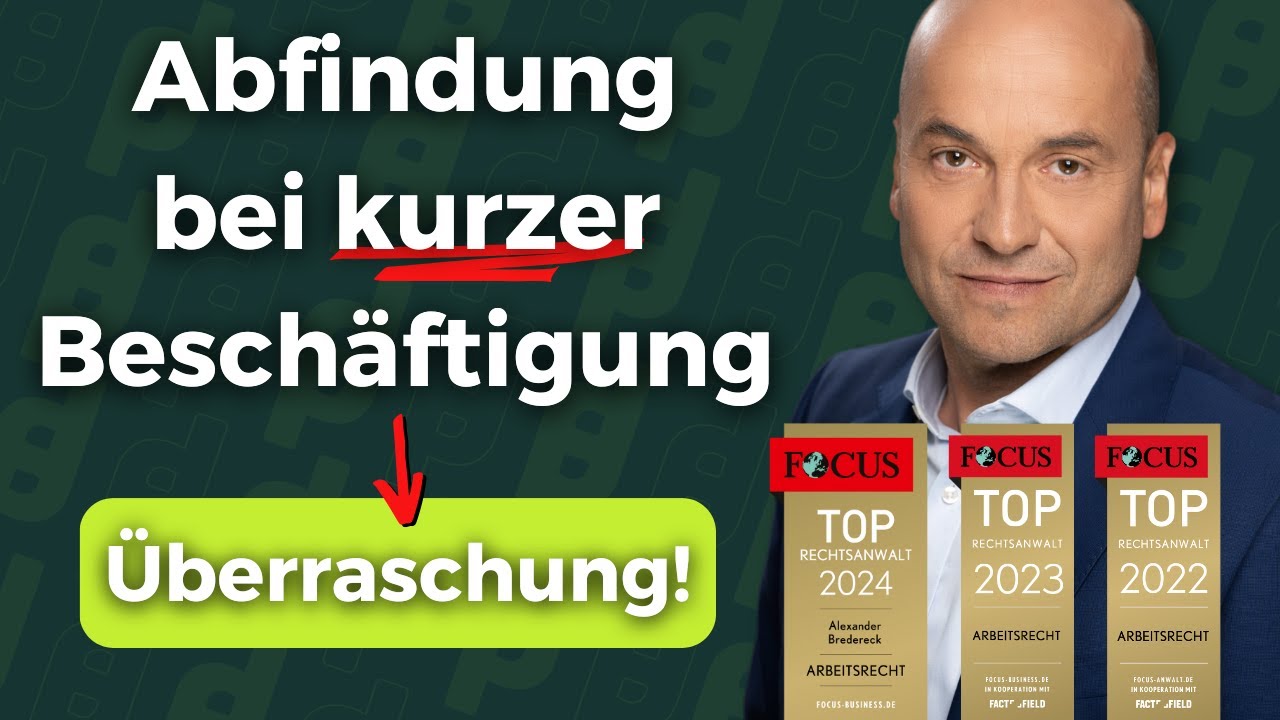 Abfindungshöhe bei kurzer Beschäftigungsdauer (Rechenbeispiel)