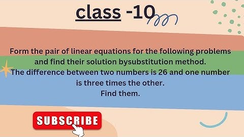 The difference between two numbers is 26 and one number is three times the other.Find them.
