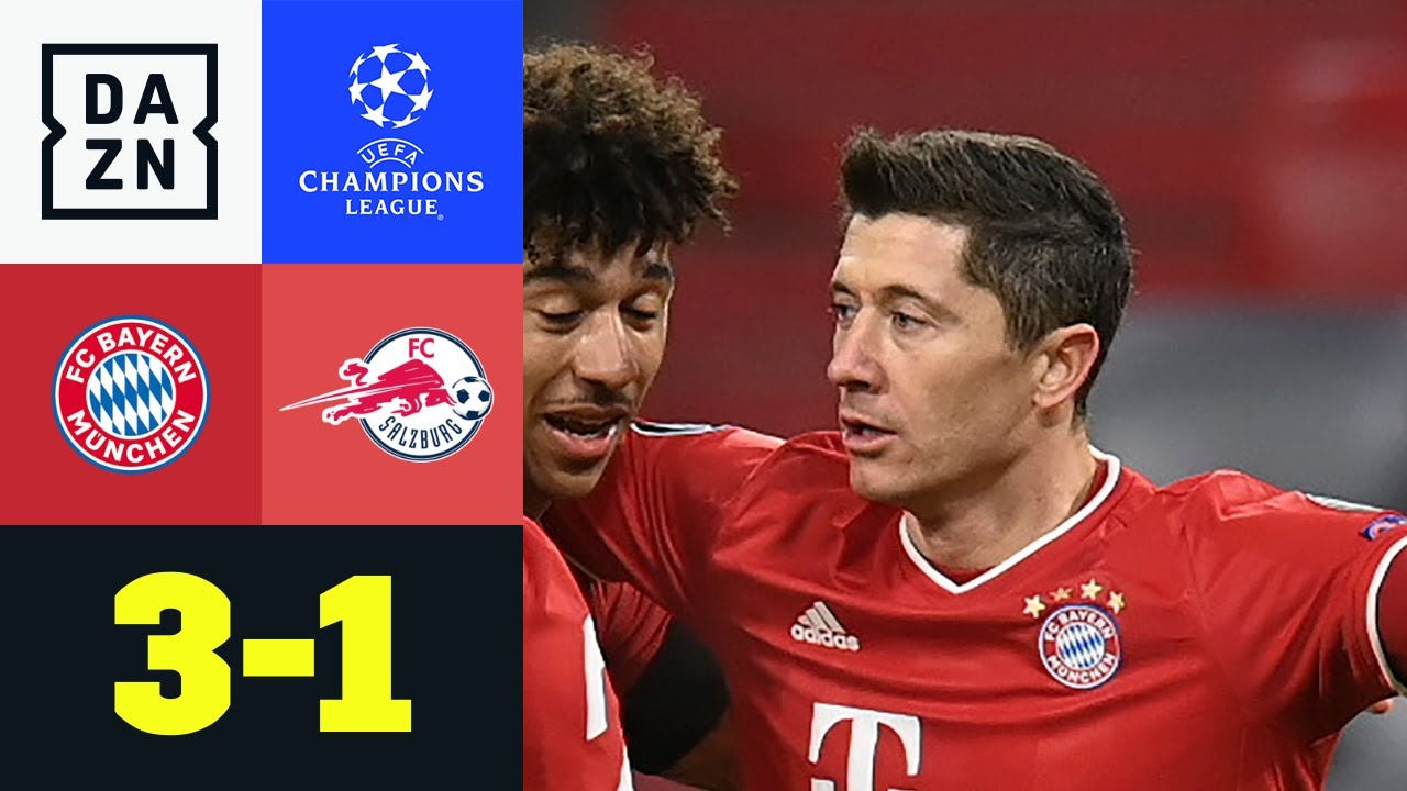 Wer sonst? Lewa trifft und Bayern gewinnt Bayern - Salzburg 31 UEFA Champions League DAZN