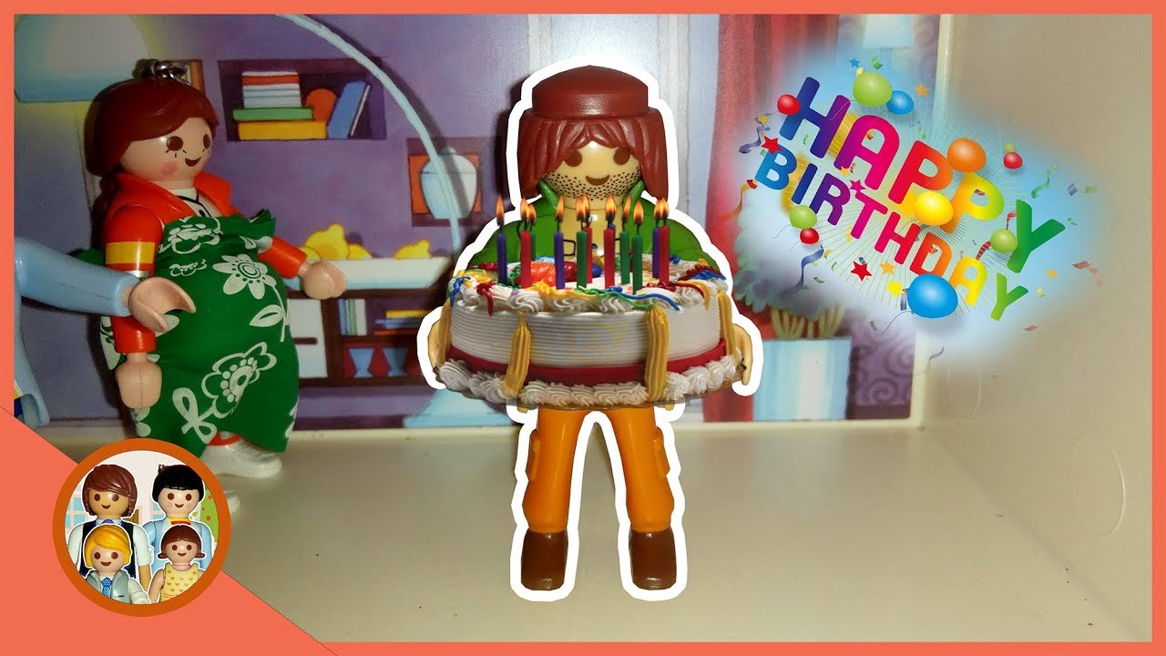 عيد ميلاد عم علي 🎂 _  يوميات عائلة احمد و زينة _  play mobil
